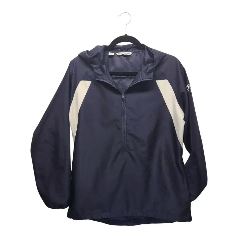 Cutter & Buck Women's MEDIUM WindTec Packable Navy Blue Golf 1/2 Zip Pullover